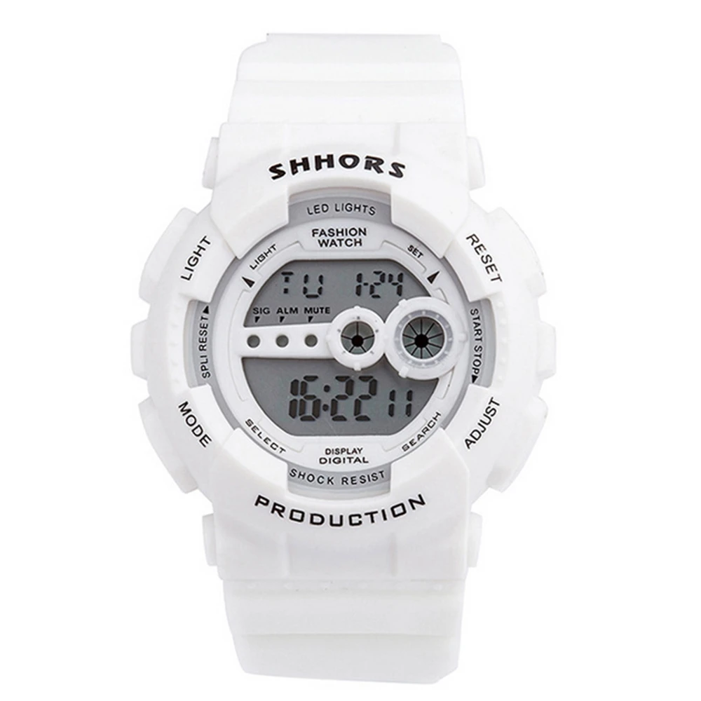 

reloj digital hombre 2019 SHHORS Men Watches Fashion Led Digital Watches Men Silicone Band Electronic Watch Mens Watches Shhors