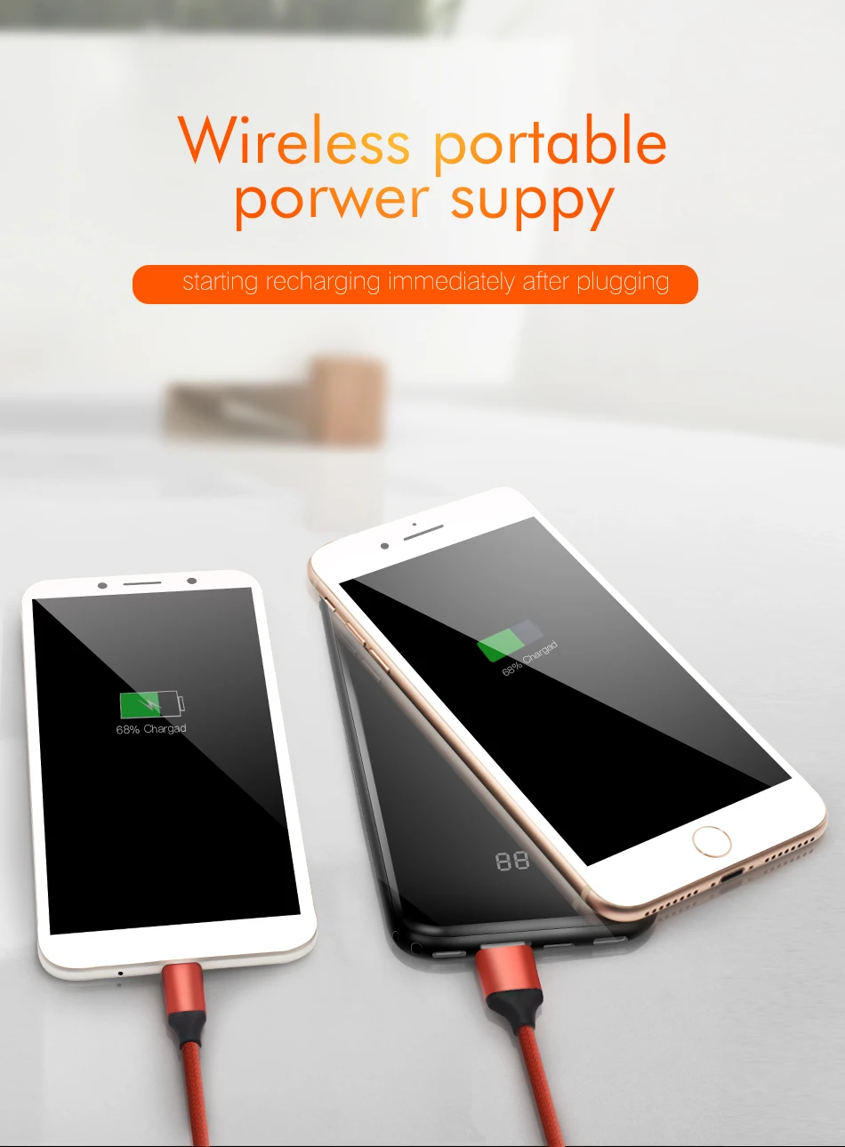 

power bank wireless 10000mAh Charging Power Bank Digital Display External Battery Pack for IPhone ultra thin power bank