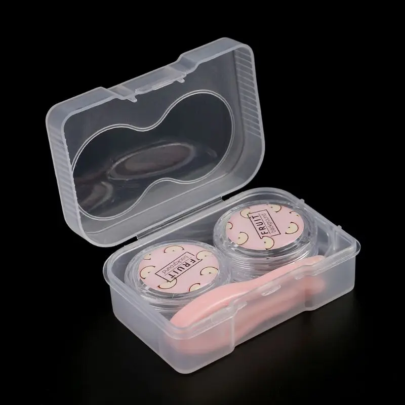 

Portable Contact Lens Box Cute Eyewear Case Protective Objectives Container Eye Care Kit Color Random delivery