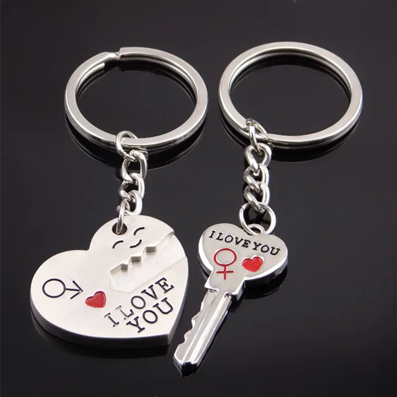 New Pareja Porte Clef Casual Couple I LOVEYOU Heart Car Keychain