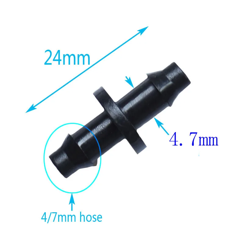 1/" оросительный соединитель 1/4" прямой колючий двухсторонний соединитель для капельного орошения 4/7 соединитель для шланга пластиковый шланг