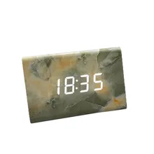 Термометр-календарь с голосовым управлением деревянный светодиодный цифровой будильник USB/AAA будильник Ретро прямоугольник многофункциональные настольные часы