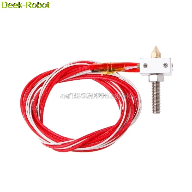 

MK8 Extruder Hot End Kit For 3D Printer Aluminum Heating Block 1.75mm 0.4mm Nozzle #H029#