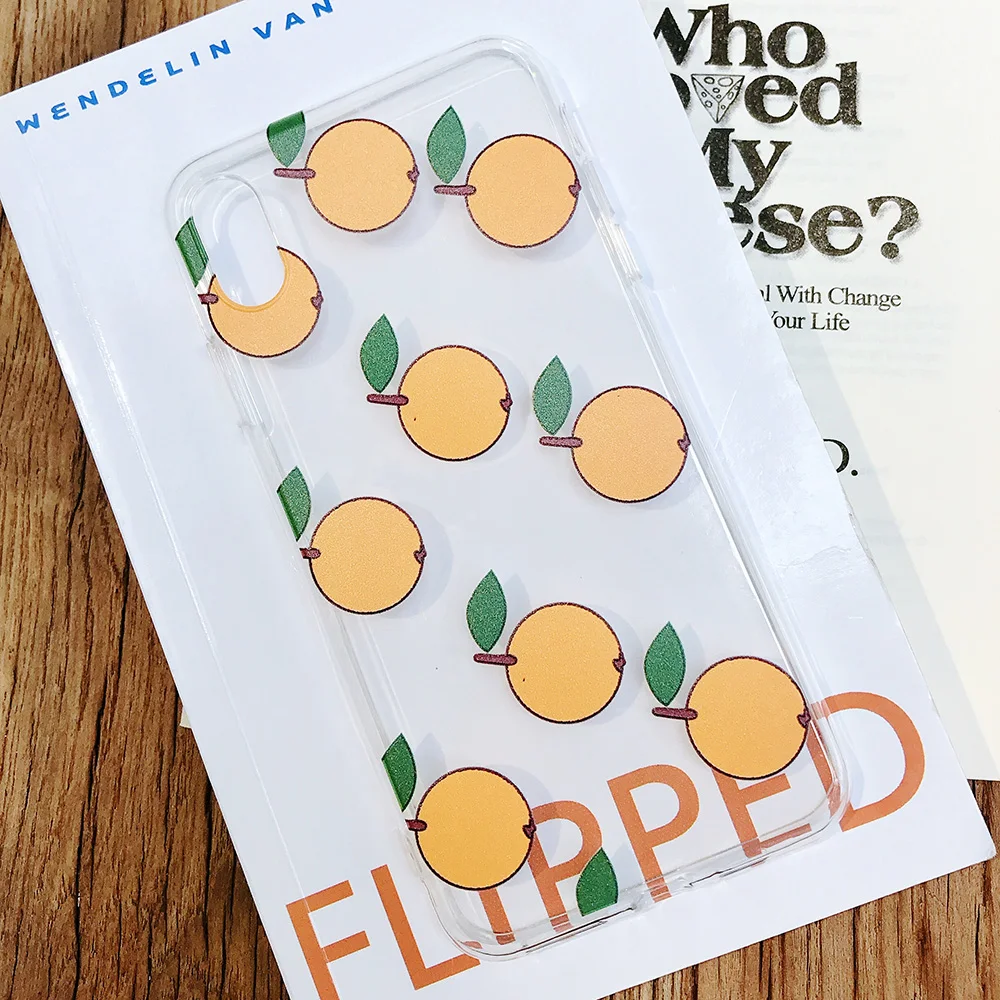 KIPX1084_3_JONSNOW Phone Case For iPhone XS Max XR XS 7 Plus 8 6 6S 6 Plus Fruit Oranges Pattern Clear Soft Silicone Back Cover Capa Fundas
