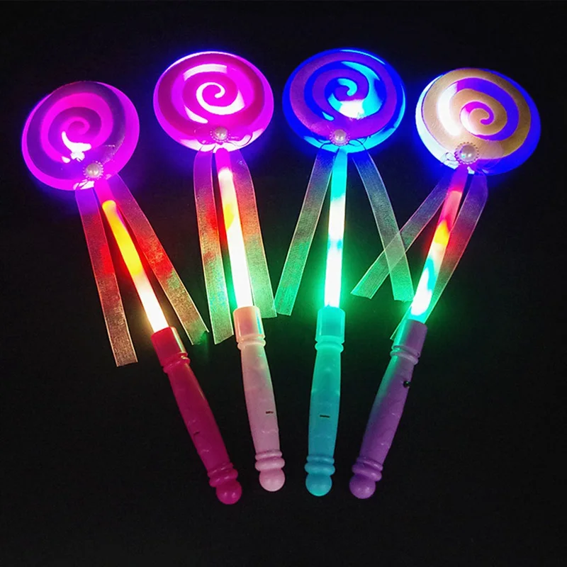 1Pcs LED Lollipop Flashing Sticks Night Light Kids Baby Glowing Light