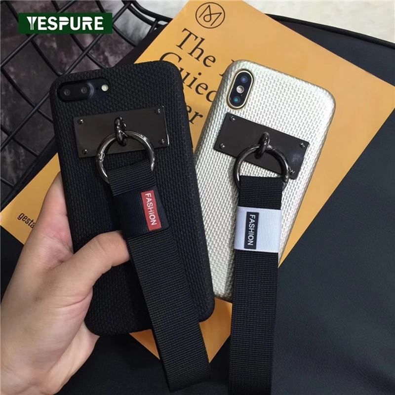 Yespure Grosir Buah Keras Handphone Capa Seluler untuk iPhone X 8 8 PLUS 7 7 Plus 6 6 S 6 PLUS Ponsel Aksesori Tali