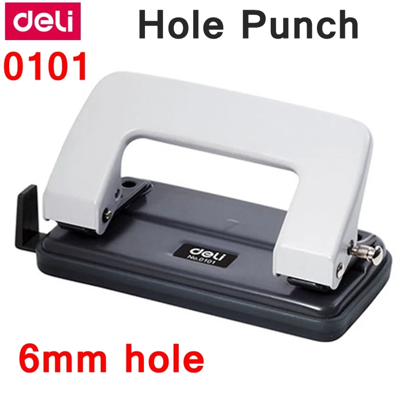 Deli 0101 Office Desk 6mm Hole punch binding hole punch two holes distance 80mm punch papers 10