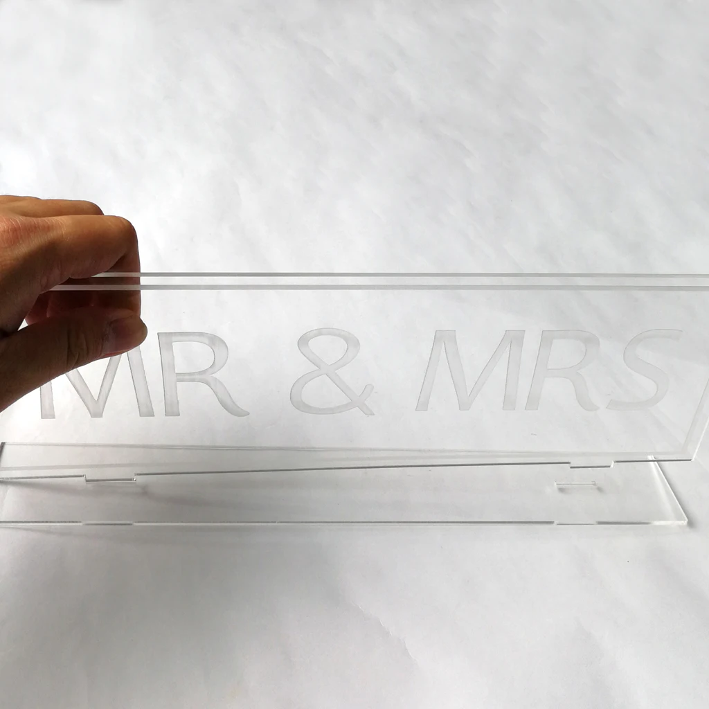 Mr& Mrs свадебный подарок белые акриловые буквы и знак украшения столешницы