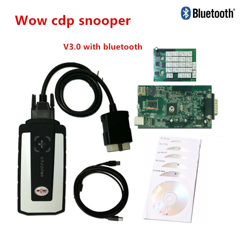 

2018 Top Wow cdp Snooper Bluetooth Car Truck Diagnostic Tool Software V5.008 R2 V5.00.12 With Keygen best quality