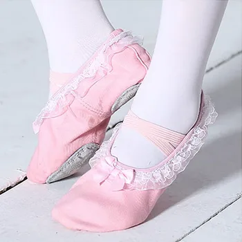 

Fitness Gymnastics Slippers for Kids Canvas Ballet Pointe Girls Shoes Children baby Girl shoes footwear for girls Summer