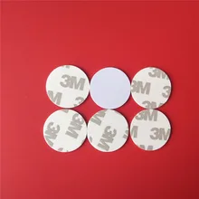 100 шт./лот 13,56 МГц UID сменная 1K S50 NFC монета Волшебная карта с 3M наклейками перезаписываемая 25 мм для контроля доступа