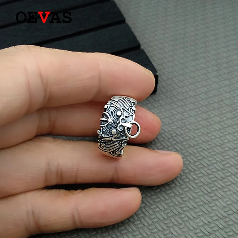 Древний Монстр тайский серебряное кольцо Настоящее s925 Серебряные кольца люди панк стиль стерлингового серебра ювелирные изделия для вечерние Bague Homme около 5,5 г