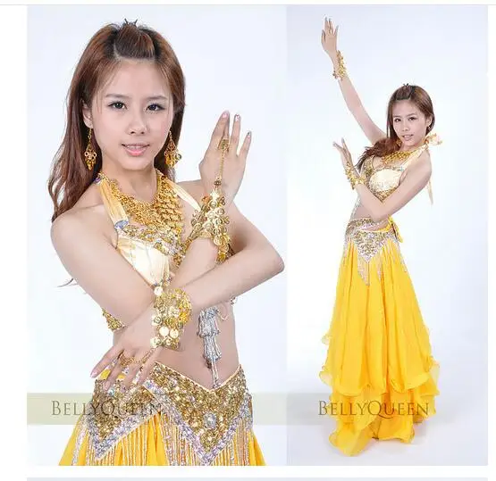 

1set/lot woman belly dancing accessories coin Bracelets necklaces earring