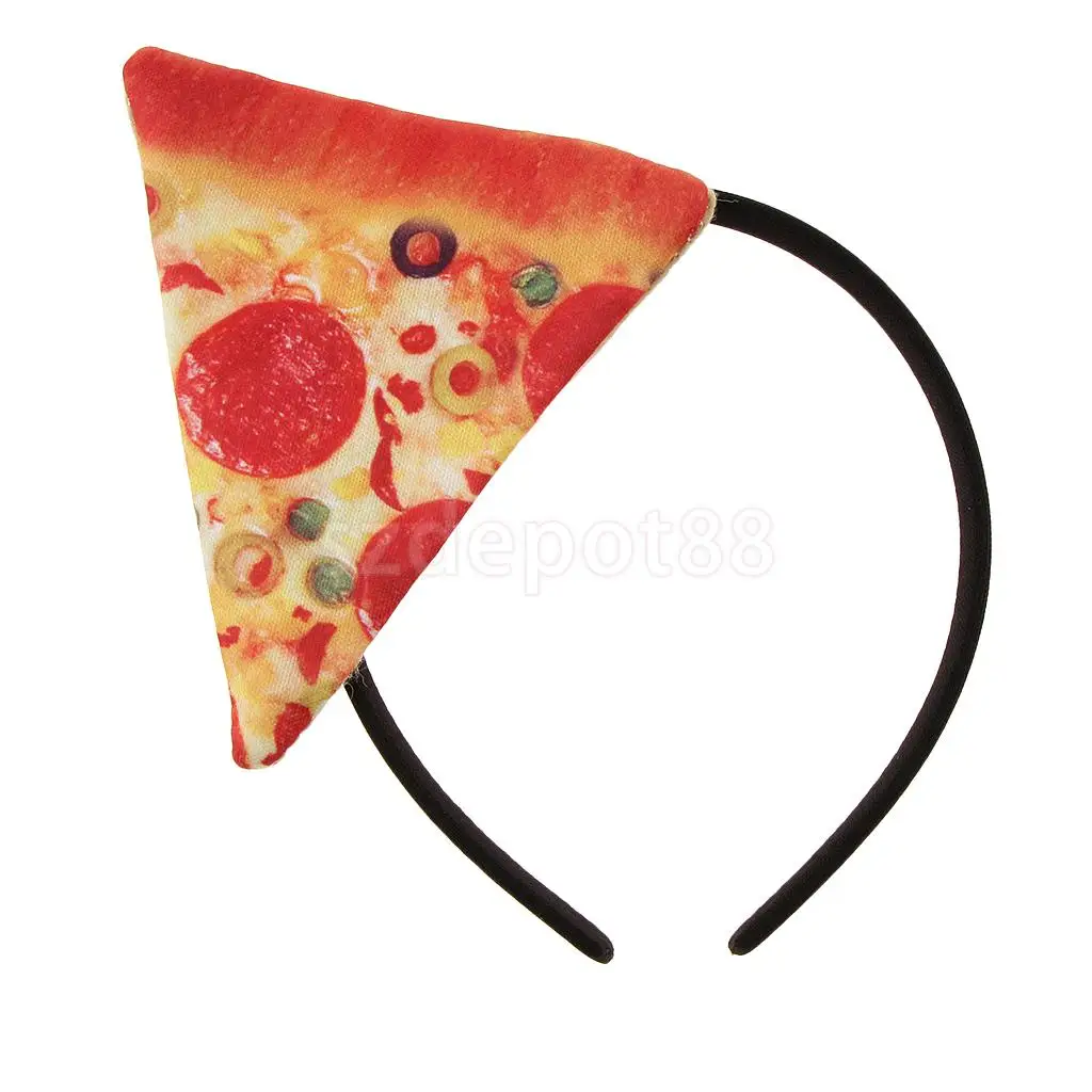 Festival Pizza Fast Food Headband Women Girls Halloween Fancy Dress Party Hairband Birthday Party Dress up Props Headpiece Gift