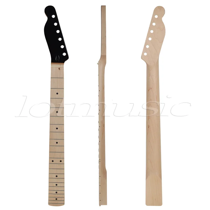 

Electric Guitar Neck Maple Left Lefty Handed 22 Frets Maple Fretboard Black Dot