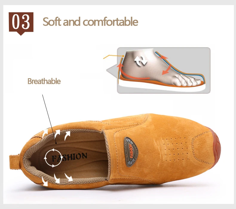 Men Genuine leather Loafers Casual Breathable Shoes
