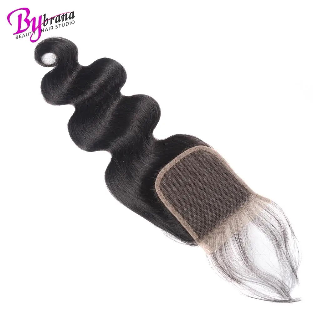  Brazilian Body Wave Closure Free Three Middle Part 100% Remy Human Hair Lace Closure With Baby Hair Natural Color Bybrana (12)