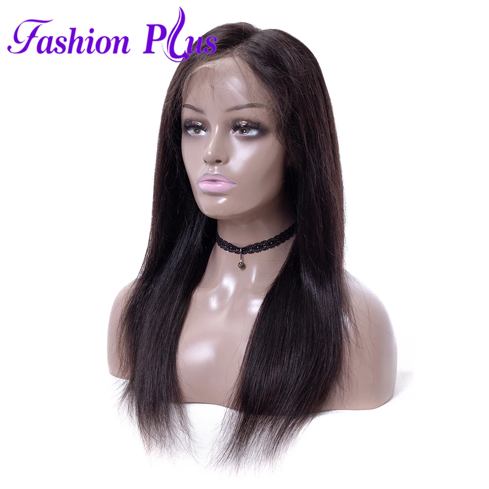 Full Lace Human Hair Wigs For Black Women Straight Brazilian Wigs Remy Hair Bleached Knots 180% Density Full Lace Wigs For Women