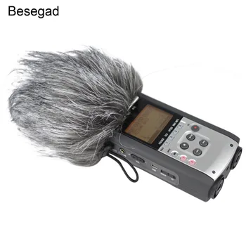 

Besegad Furry Microphone Windscreen Muff Artificial Fur MIC Windshield Wind Muff for Zoom H1 H2N H4N Q3 Q3HD Sony D50 Recorder