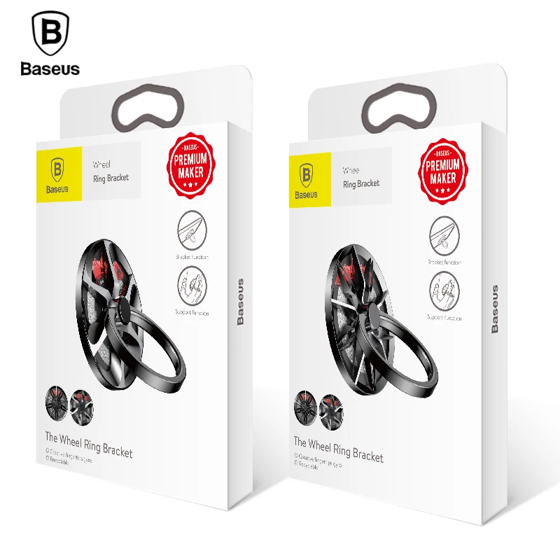 Baseus New Hand spinner Ring Phone Holder Universal Luxury Finger Ring Stand For iPhone X 8 7 Samsung S8 S9 all Smart Phone