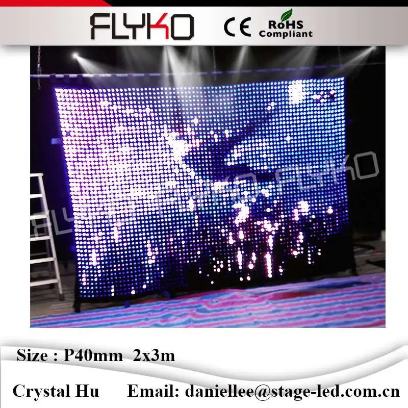 

Full color xxx video / image / graphic ceiling led curtain p4 led video curtain play full sexy movies