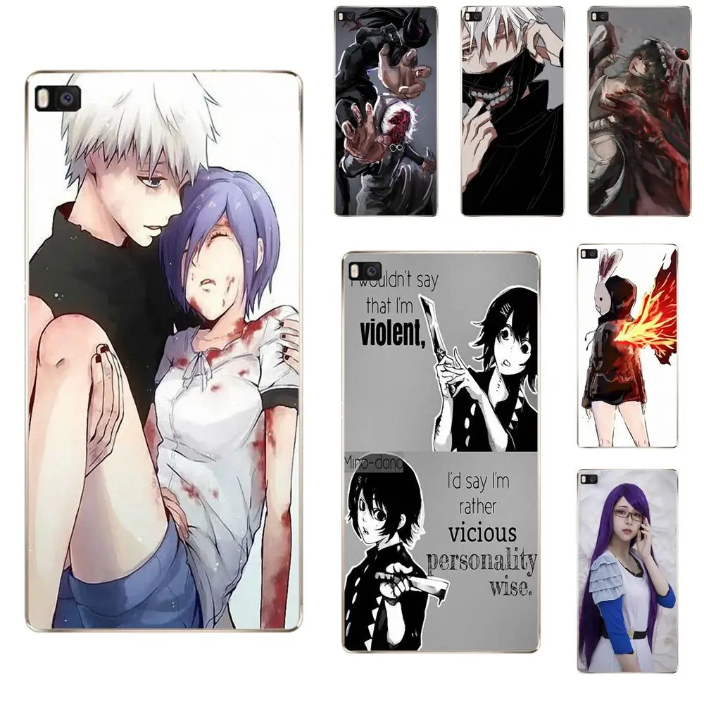 

For Huawei G7 G8 Honor 5A 5C 5X 6 6X 7 8 V8 Mate 8 9 P7 P8 P9 P10 Lite Plus Soft Call Box Tokyo Ghouls Anime Cool Cosplay
