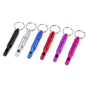 

Color Aluminum Alloy Outdoor Fire And Rescue Field Training Whistle Surivival High Frequency Self Whistle