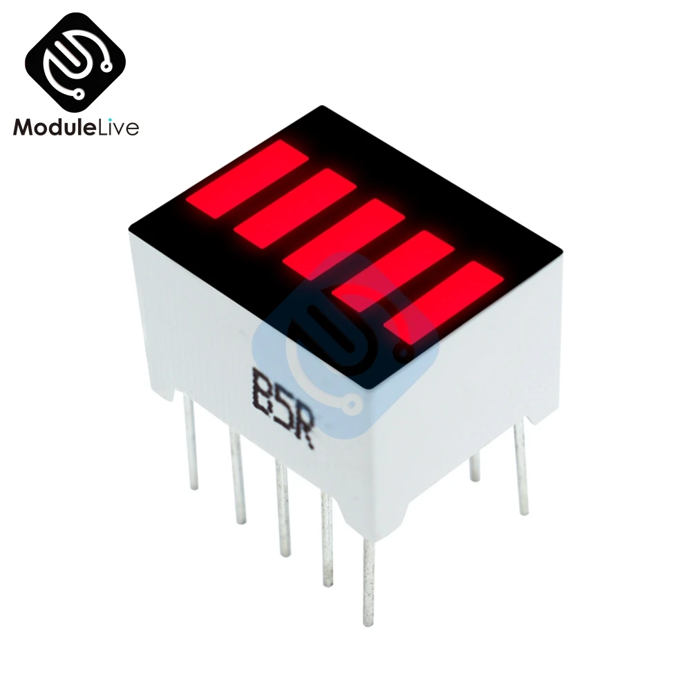 

5PCS 5 Segment Red Color 1 Digit Bar LED Display For Arduino
