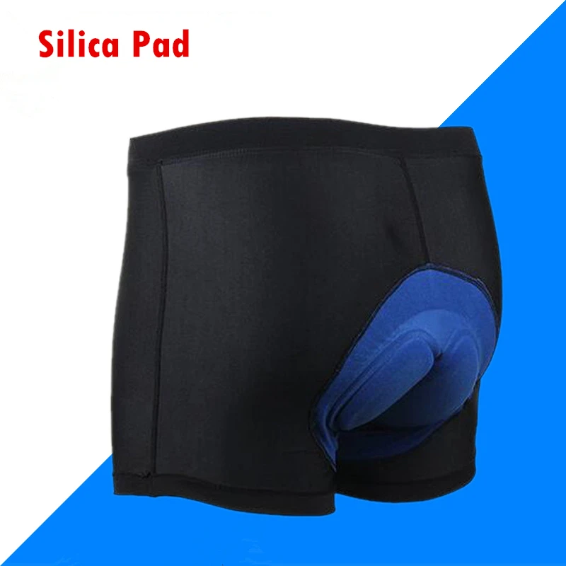 3D толстые мягкие губки/кремнезем шорты для подушек спорта на открытом воздухе езда на велосипеде удобные высокоэластичные мужские нижнее белье шорты - Цвет: Silica pad for Men
