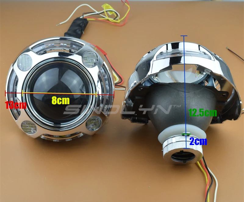 Sinolyn D2S 3 0 ангельские глазки Bi xenon линзы для фар Q5 HID проектор светодиодный Halo