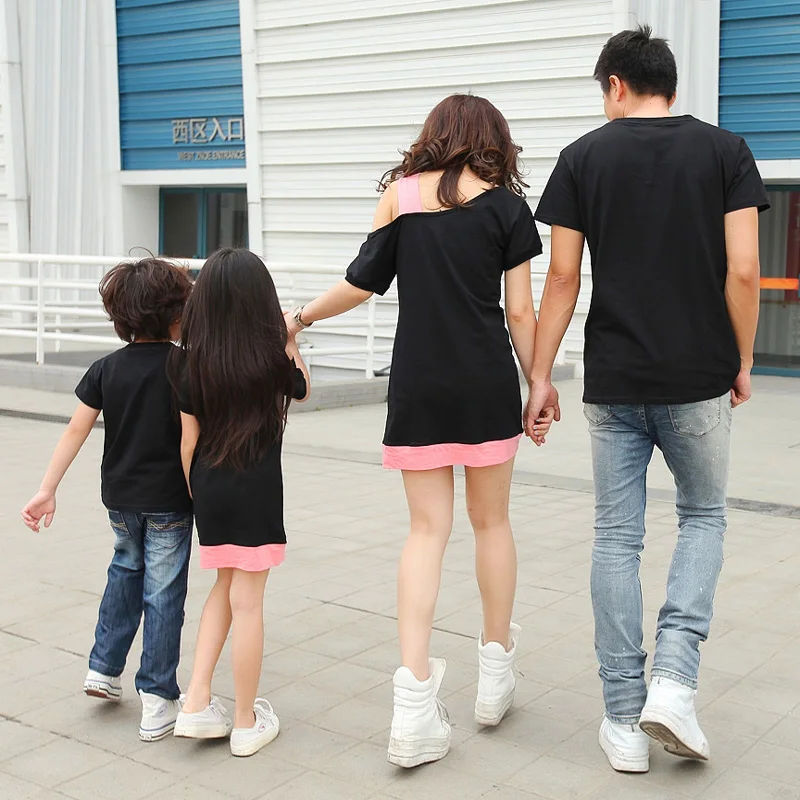 Семейная одежда для семьи фэмили лук одинаковая одежда для детей и родителей папа сын мама и дочка дочь ребенок комплект платье для девочки детские платья для девочек футболка мальчика футболки мальчиков family look