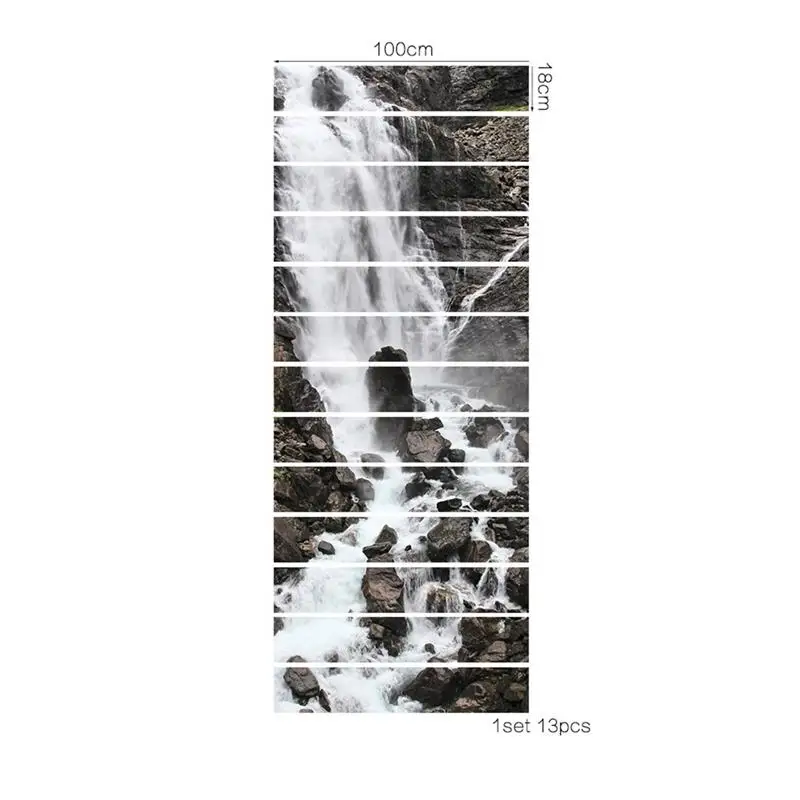 3d treppen aufkleber wasserfall 13 teile satz pvc dekoration foto getsubject aeproduct getsubject