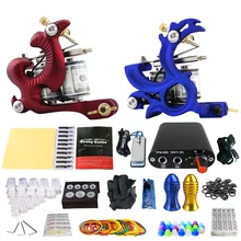 Тонкое мастерство Полный комплект татуировки оборудование 2 катушки татуировки машина Перманентный макияж устройство