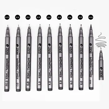 

9/Set Black Micro-line Pens for Drafting - Ultra Fine Point Technical Drawing Pen Set, Drawing, Design, Signature, Sketch, etc