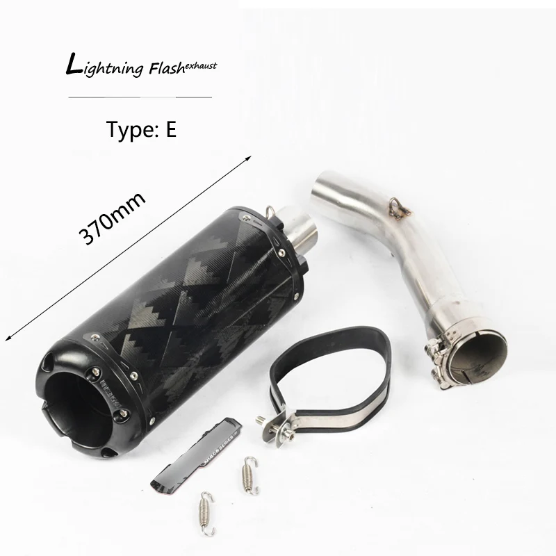 For Yamaha FZ1 FZ1N Exhaust Pipe Motorcycle Mid Link Pipe Slip On 51 mm Muffler with Removabke DB Killer Escape - Цвет: E
