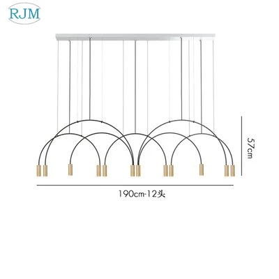 Скандинавская творческая личность люстра дизайнер постмодерн Арка подвесные лампы Ресторан гостиная спальня кафе исследование освещение - Цвет абажура: Gold 12Heads