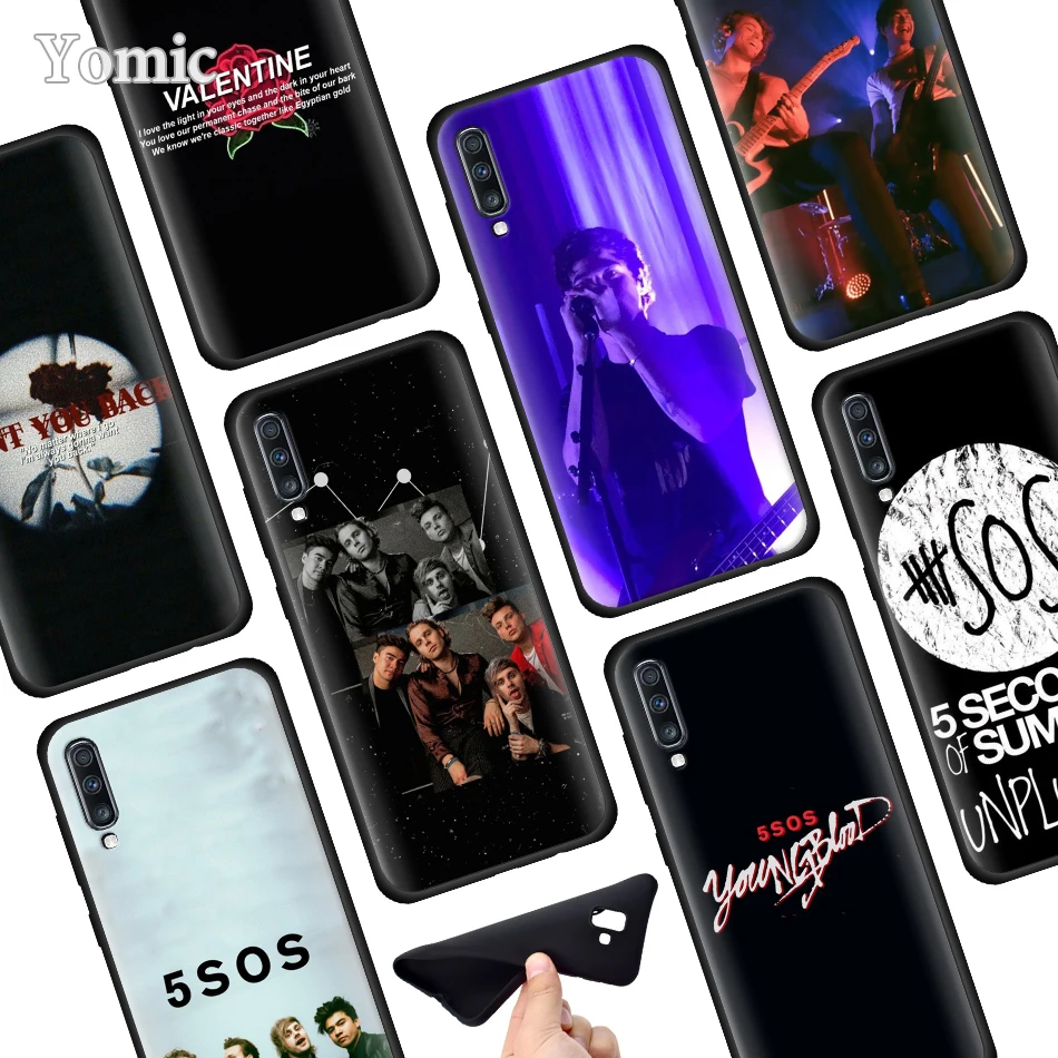 

5Sos band 5 Seconds of Summer Silicone Soft Phone Case for Samsung Galaxy A50 A40 A70 A30 A20 A80 A6 A7 A8 Plus 2018 Back Case