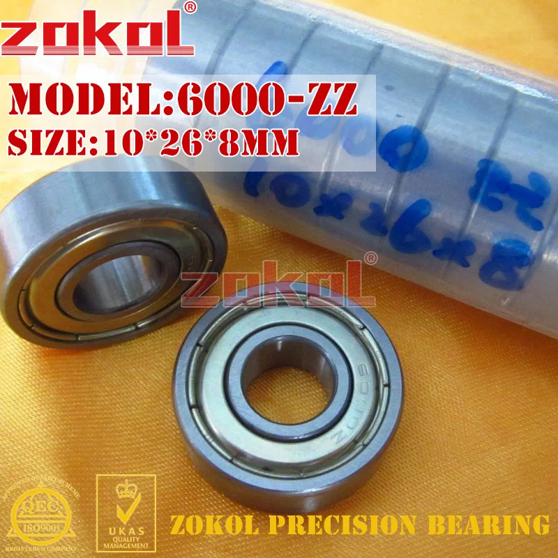 ZOKOL 6000 подшипник 2RS Z3 V3 ZZ Z1 S6000ZZ шариковый с глубоким желобом 10*26*8 мм|bearing 6000|bearing