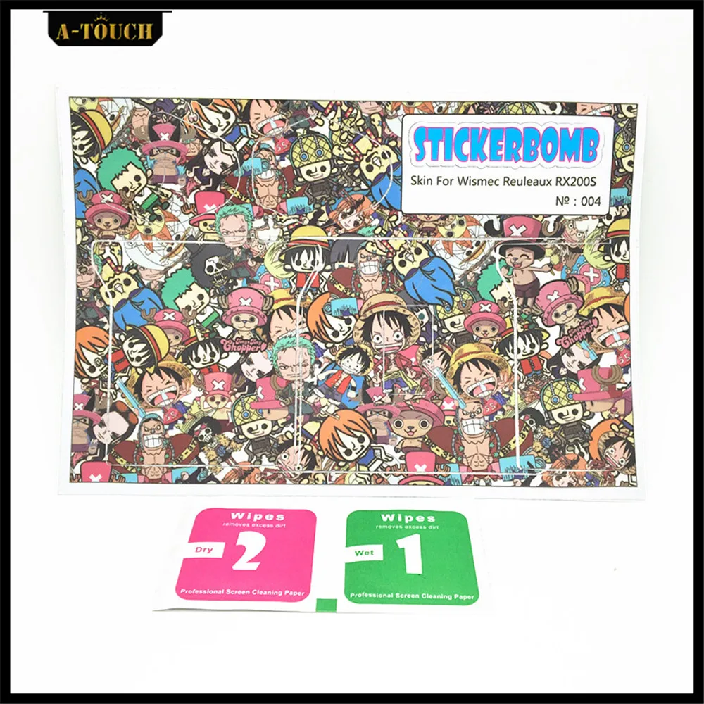 

A-Touch Amazing Various Styles Water Proof RX200S Stickers for Reuleaux RX200S Box Mod Electronic Cigarette Paper Skin