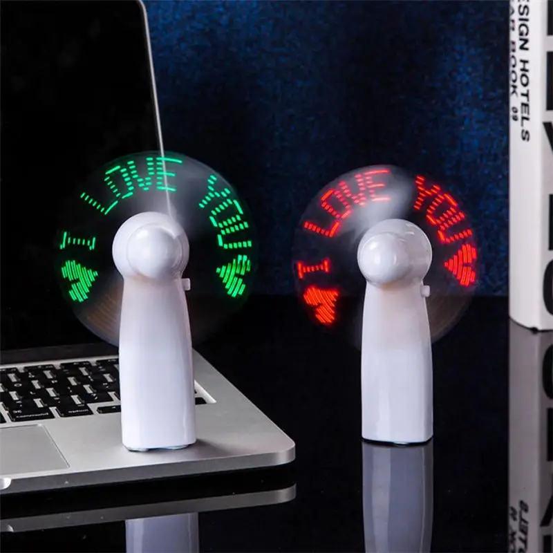 

I LOVE YOU Pattern LED Gleamy Fan Luminous Mini Portable Hand-held Fan Lighting Durable Cool summer New Arrival Hot Selling #CLS