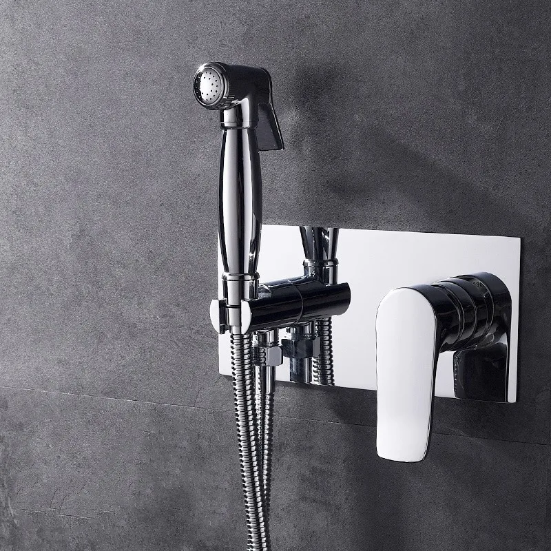 Buy Wall mounted Brass Toilet Hot & Cold Bidet Spray