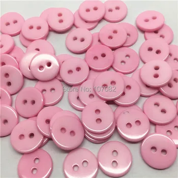 

200PCS 13mm Pink Resin Buttons With 2 Holes Shirt Dress Round Buttons For Sewing Cardmaking