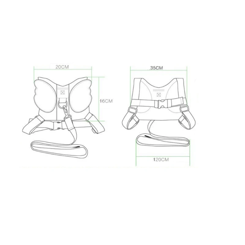KLV ребенок анти-потери ремни поводок милый рюкзак детский Ангел Дизайн малышей ходьба помощник Веревка безопасности детей Хранитель