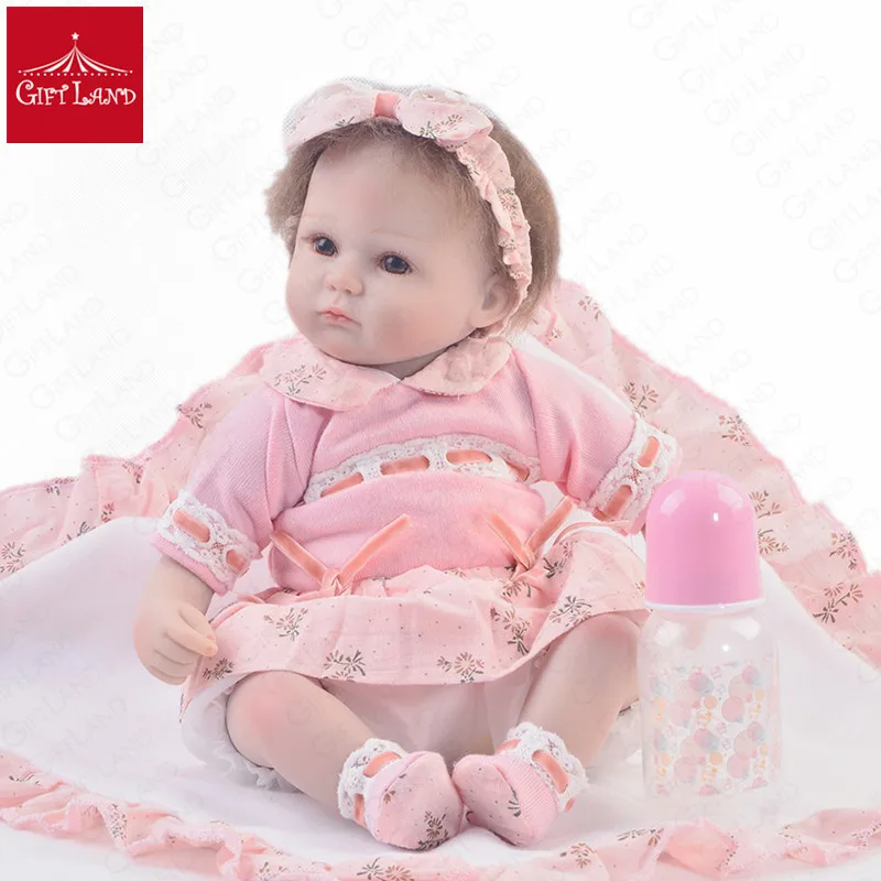 Reborn Baby Doll Bebe принцесса малыш романтический розовый Мягкая кукла для малышей