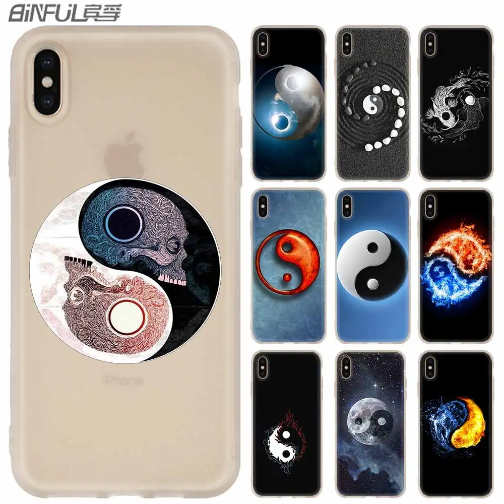 Силиконовый мягкий чехол Tai chi Yin Yang для iPhone 11 12 Pro X XS Max XR iphone 8 7 6 Plus 5 5s SE 2020|Бамперы| |
