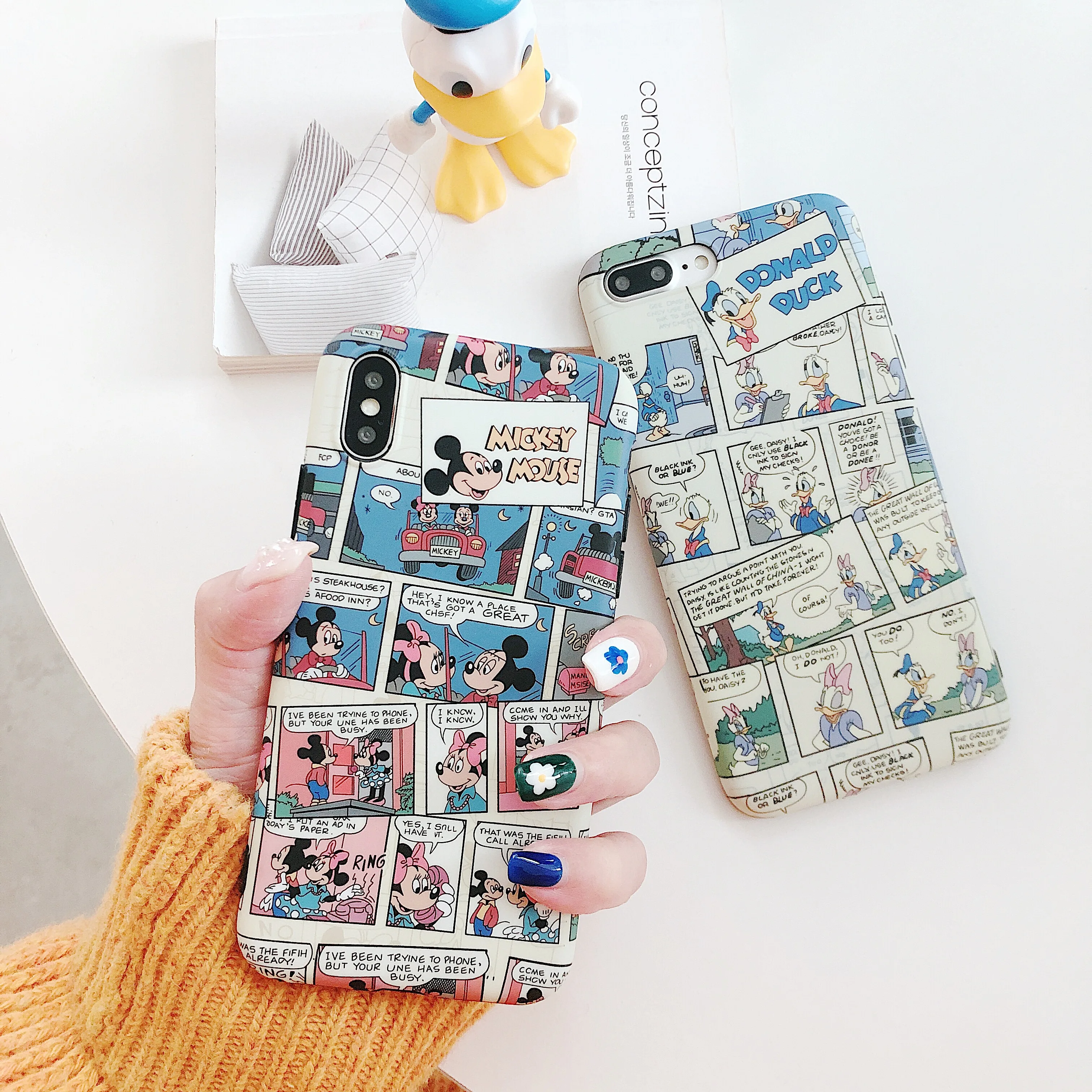 

ORYKSZ Cartoon Donald Duck Silicon Case For iphone XS XR X XS Max Cases For iPhone 6 6S 7 8 Plus Fashion Soft TPU Phone Cases