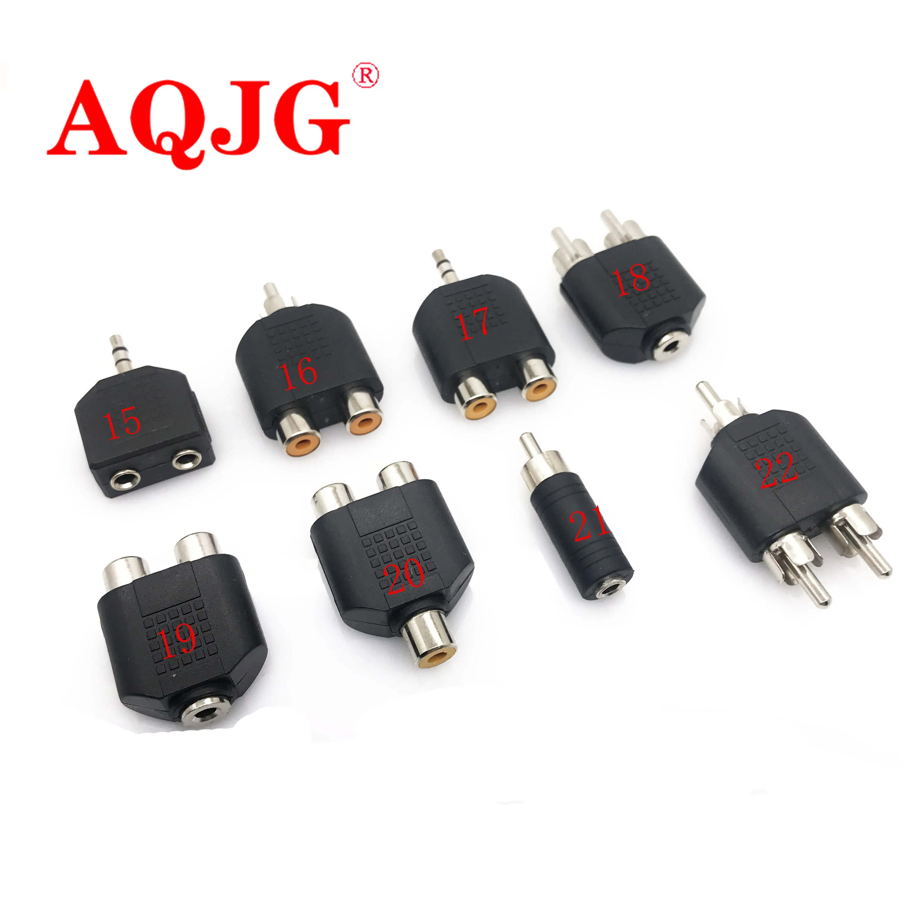 

Audio Connecter Adaptor Plug 3.5 Stereo Plug RCA AV Splitter 6.5 Male to female Audio cable adapter RCA 1 to 2 90 degree BNC6.35