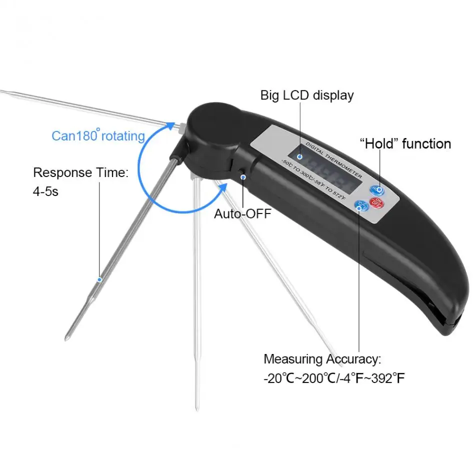 Горячий цифровой термометр для приготовления пищи термодатчик для пищи Кухня барбекю Мясо температура измерительные инструменты Мода Горячая