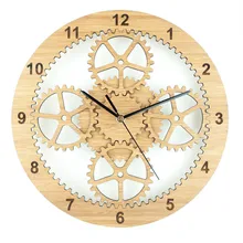Clock Saat Wood Wall Clock Reloj Duvar Saati Relogio de parede Horloge Murale Reloj de pared Klok orologio da parete Watch Gears