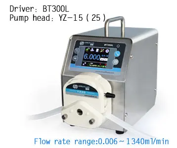 

BT300L 2xYT15 Intelligent peristaltic pump Water Liquid Industry Laboratory Flow Control Pump 0.006-1300ml/min